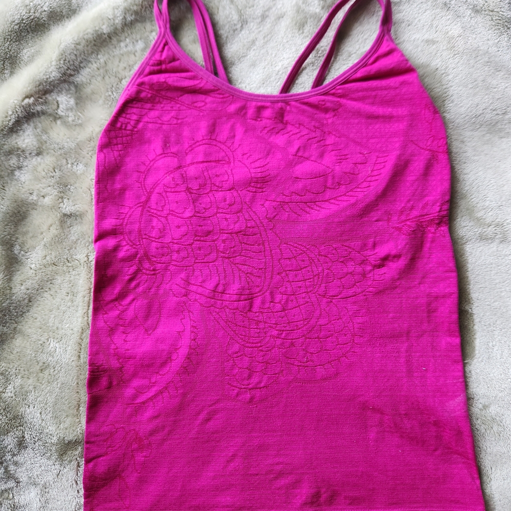 Magenta Floral Embossed Cami